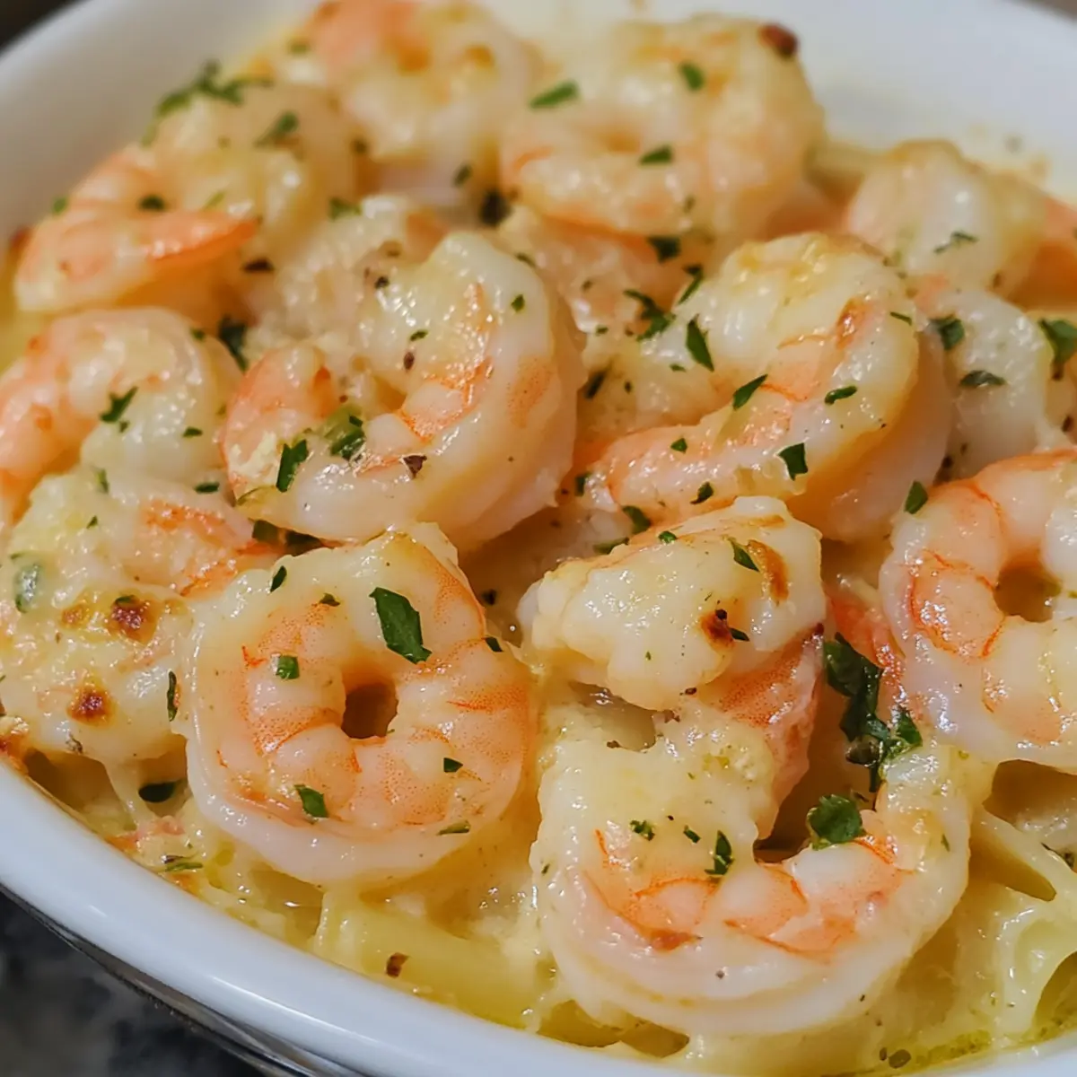 Shrimp Scampi Pasta Bake