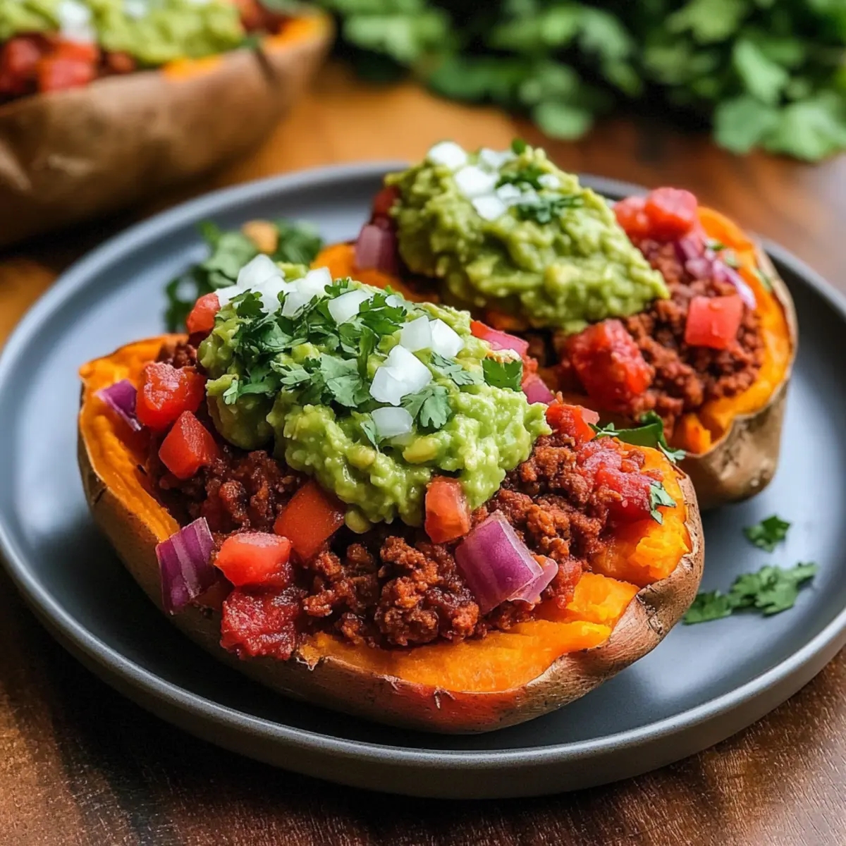 Taco Stuffed Sweet Potatoes