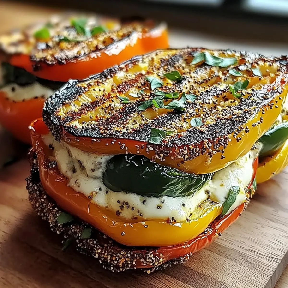 Grilled Veggie & Mozzarella Sandwiches