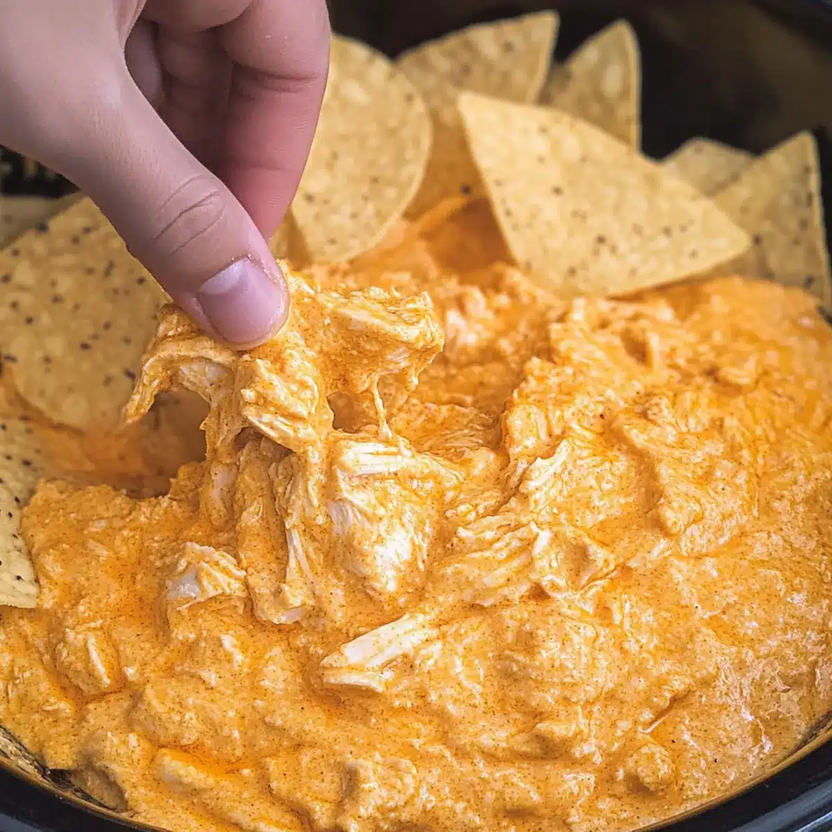Crockpot Buffalo Chicken Dip