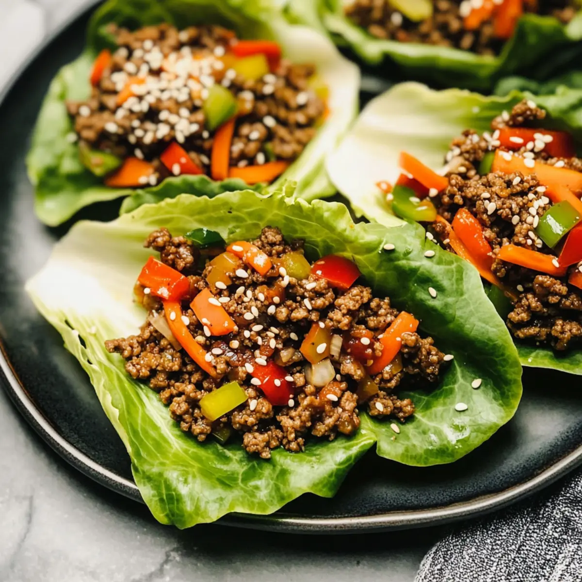 Ground Beef Lettuce Wraps
