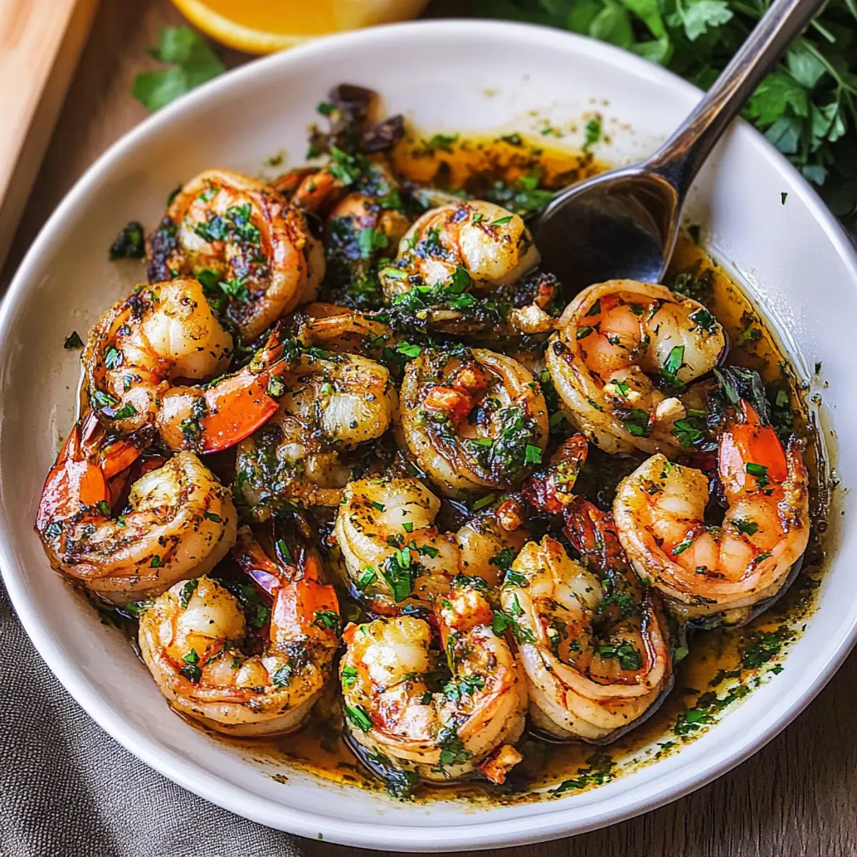 Pan Seared Chimichurri Shrimp