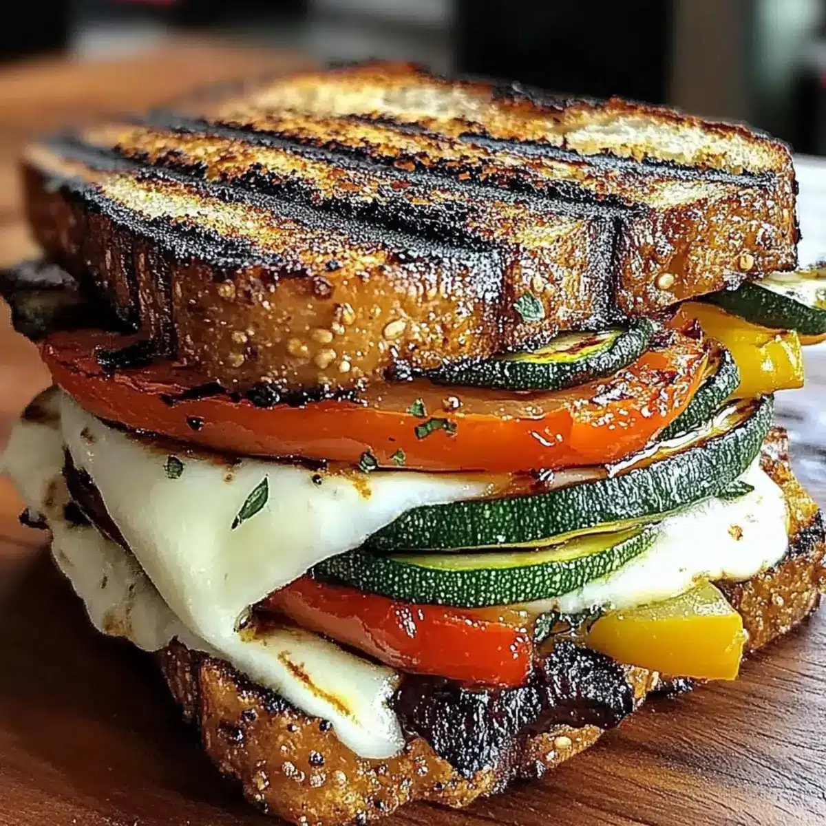 Grilled Veggie & Mozzarella Sandwiches