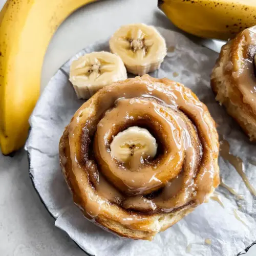 Peanut Butter Banana Cinnamon Rolls
