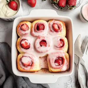 Strawberry Cinnamon Rolls