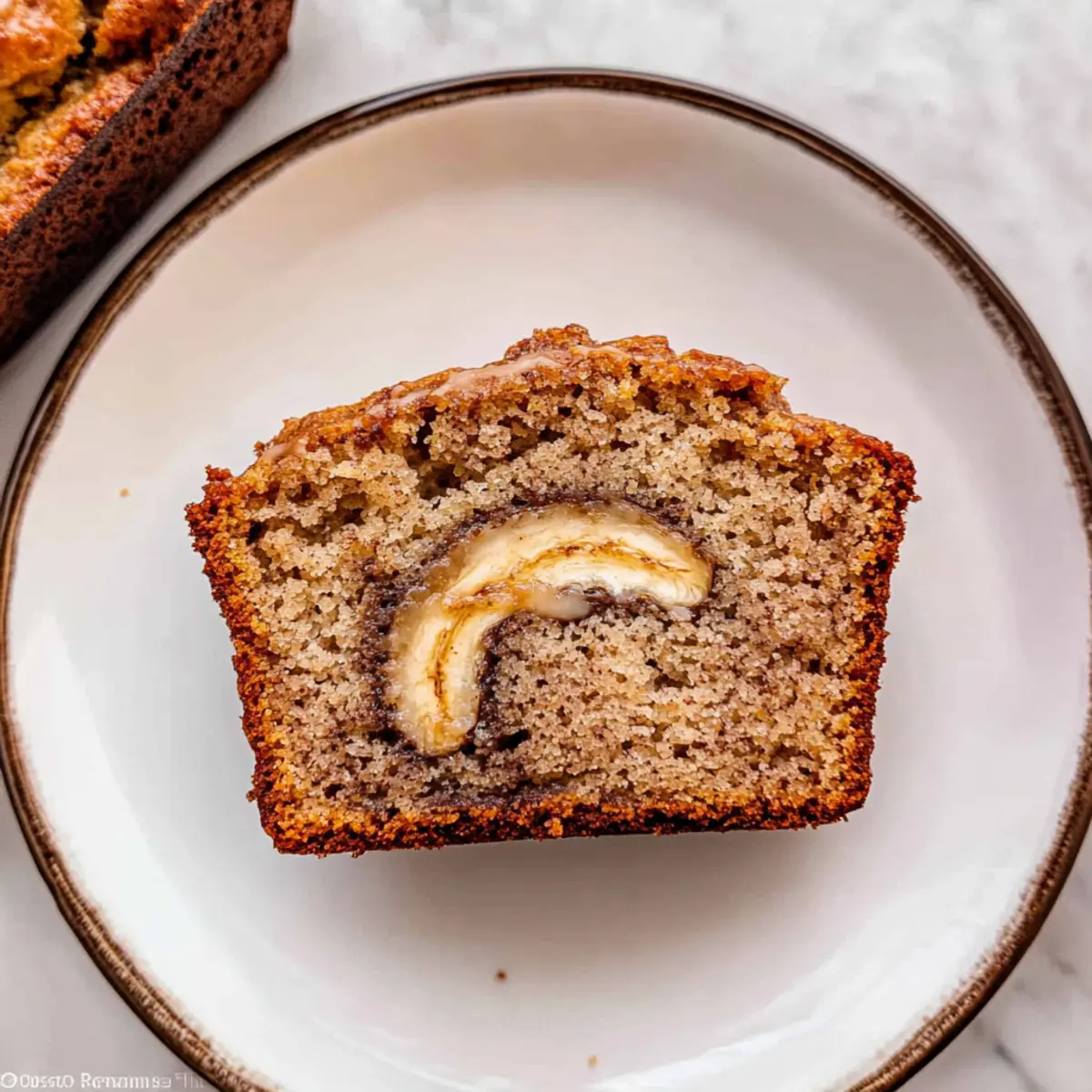 Swirled Cookie Butter Banana Bread