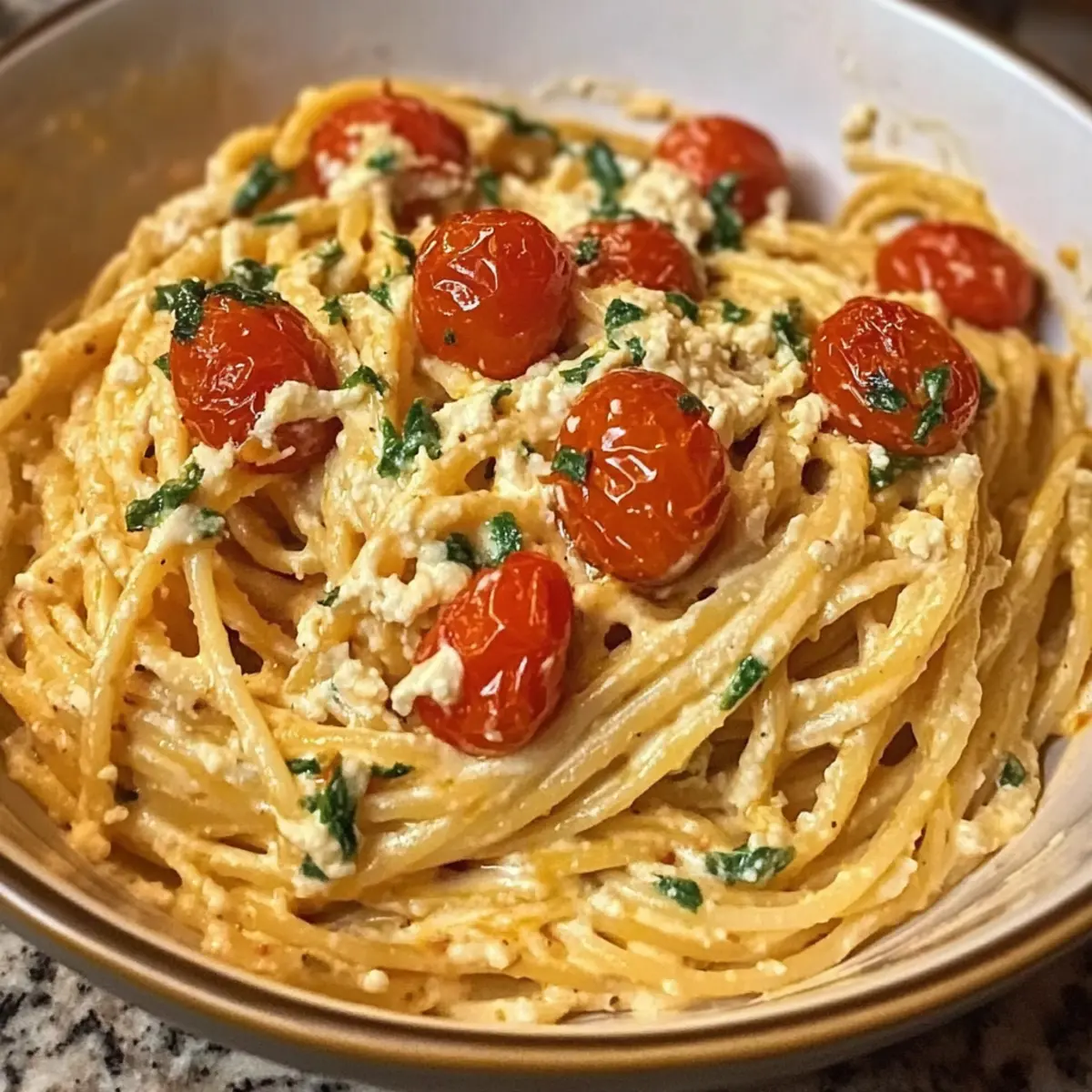 Roasted Tomato and Garlic Ricotta Pasta